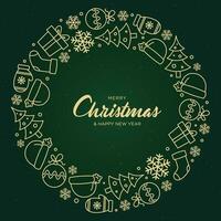 Merry Christmas background with Christmas pendants, gift boxes, hats vector collection