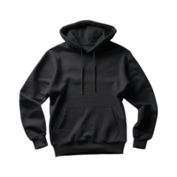 AI generated Black hoodie isolated on transparent background png