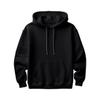 AI generated Black hoodie isolated on transparent background png