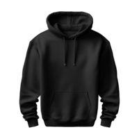 AI generated Black hoodie isolated on transparent background png