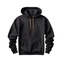 AI generated Black hoodie isolated on transparent background png