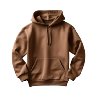 AI generated Brown hoodie isolated on transparent background png