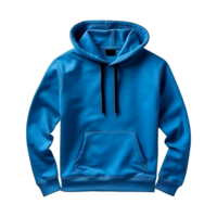 ai généré bleu sweat à capuche isolé sur transparent Contexte png