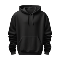 AI generated Black hoodie isolated on transparent background png