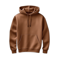 AI generated Brown hoodie isolated on transparent background png