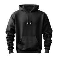 AI generated Black hoodie isolated on transparent background png