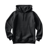 AI generated Black hoodie isolated on transparent background png