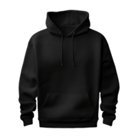 AI generated Black hoodie isolated on transparent background png