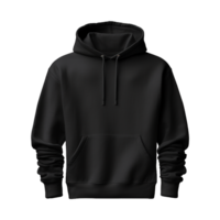 AI generated Black hoodie isolated on transparent background png