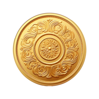 AI generated Gold coin stack isolated on transparent background png