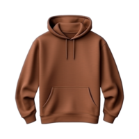 AI generated Brown hoodie isolated on transparent background png