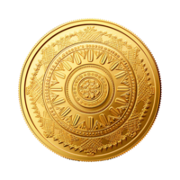 AI generated Gold coin stack isolated on transparent background png