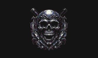 head skull for tshirt design vector design