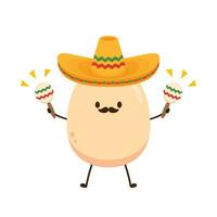 Egg character design. egg vector on white background.