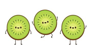 Kiwi character design. Kiwi on white background. Kiwi vector. vector