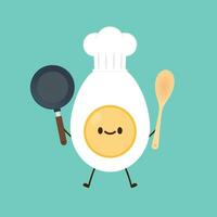 Egg character design. Egg on white background. vector