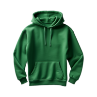 AI generated Green hoodie isolated on transparent background png