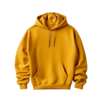 AI generated Yellow hoodie isolated on transparent background png
