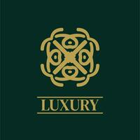 Mandala Geometric ornament logo Elegant premium icon vector design