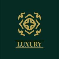 Mandala Geometric ornament logo Elegant premium icon vector design