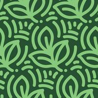 seamless pattern green plant creative design background vector illustration