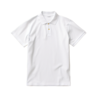 ai gerado curto mangas branco pólo camiseta isolado em transparente fundo png