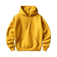 AI generated Yellow hoodie isolated on transparent background png