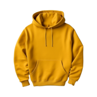 AI generated Yellow hoodie isolated on transparent background png