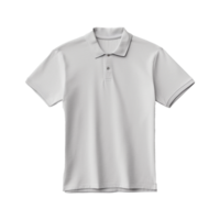 AI generated Short sleeves white polo t-shirt isolated on transparent background png