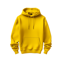 AI generated Yellow hoodie isolated on transparent background png