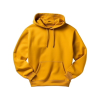 AI generated Yellow hoodie isolated on transparent background png