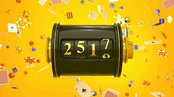 das Slot Maschine ist Spinnen zu das Nummer 2024, Countdown Nummer 2024 video