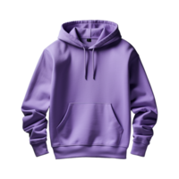 ai généré violet sweat à capuche isolé sur transparent Contexte png