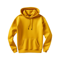 AI generated Yellow hoodie isolated on transparent background png