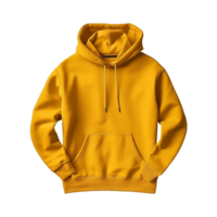 AI generated Yellow hoodie isolated on transparent background png