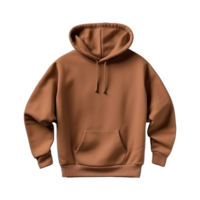 AI generated Brown hoodie isolated on transparent background png