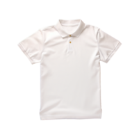 ai generado corto mangas blanco polo camiseta aislado en transparente antecedentes png