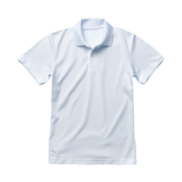 AI generated Short sleeves white polo t-shirt isolated on transparent background png