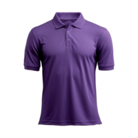 AI generated Short sleeves purple polo t-shirt isolated on transparent background png