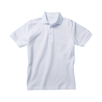 AI generated Short sleeves white polo t-shirt isolated on transparent background png