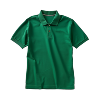 ai genererad kort ärmar grön polo t-shirt isolerat på transparent bakgrund png