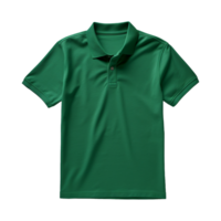 AI generated Short sleeves green polo t-shirt isolated on transparent background png