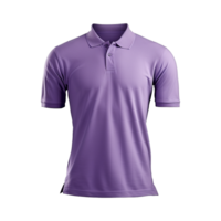 AI generated Short sleeves purple polo t-shirt isolated on transparent background png