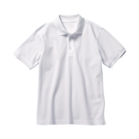 ai gerado curto mangas branco pólo camiseta isolado em transparente fundo png