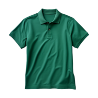 ai generiert kurz Ärmel Grün Polo T-Shirt isoliert auf transparent Hintergrund png