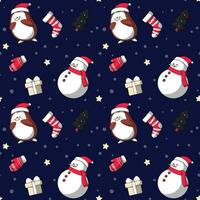 Hand drawn christmas pattern design background. vector