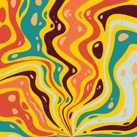 Abstract psychedelic groovy background. vector