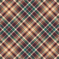 Tartan plaid pattern with texture and retro color. vector