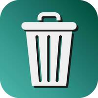 Recycle Bin Vector Glyph Gradient Background Icon For Personal And Commercial Use.