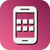 Apps Vector Glyph Gradient Background Icon For Personal And Commercial Use.